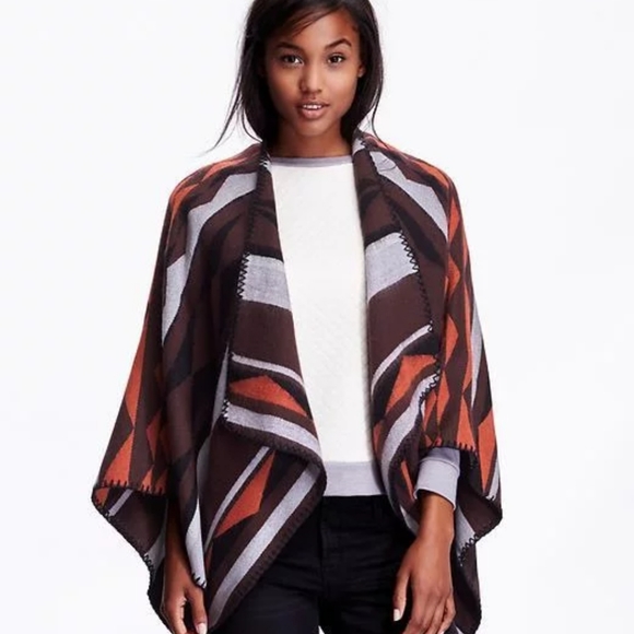 Vintage Old Navy  South Western Inspired Poncho / Wrap - Picture 1 of 5